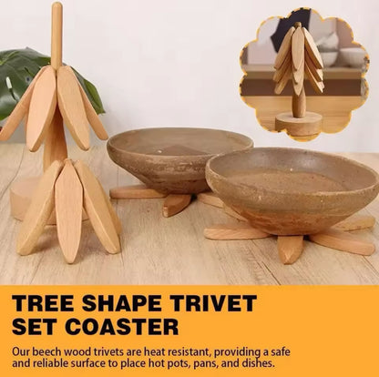 Wooden Tree Dish Trivet