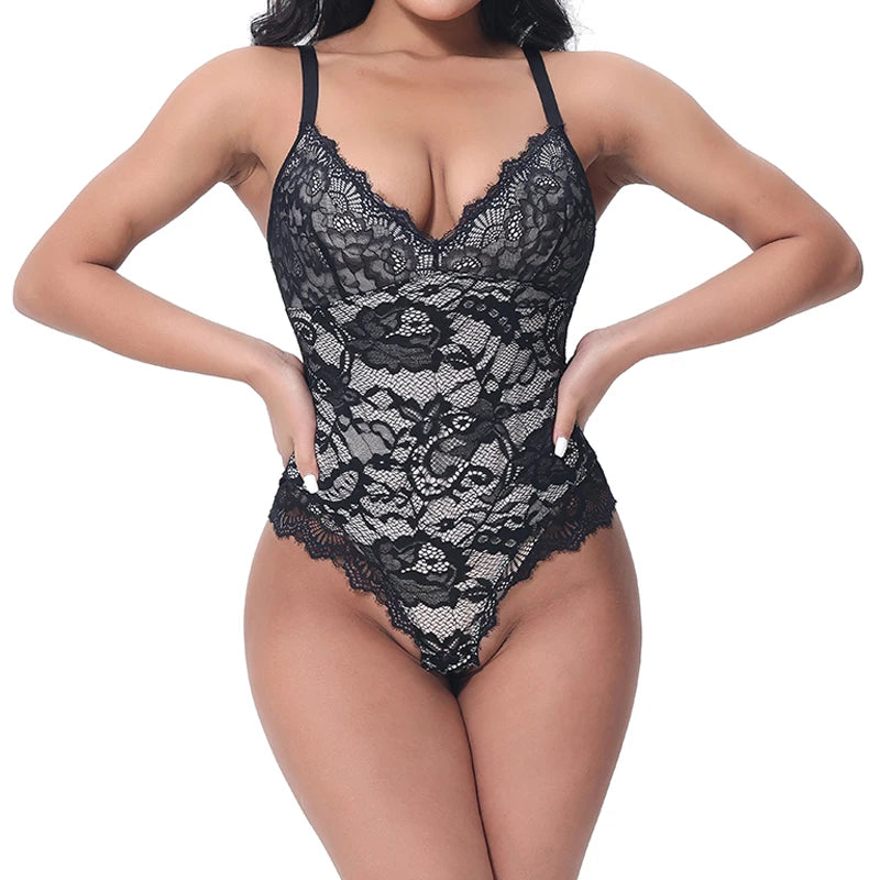 SlimCurves Lace Shapewear Bodysuit