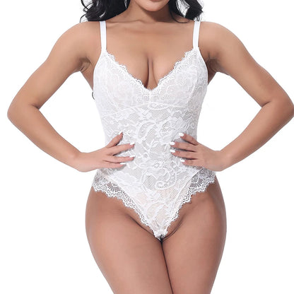 SlimCurves Lace Shapewear Bodysuit